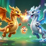 Experience thrilling wins with 888vi's vibrant 3D casino illustration showcasing dragons and slots.