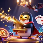 Play thrilling games at OOKK, featuring immersive casino characters and dynamic golden elements.