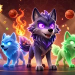Experience thrilling gameplay with WIN678, featuring dynamic characters and slot elements in a rich casino scene.