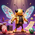 Experience thrilling gaming at Hitclub with vibrant lottery and casino elements in this dynamic illustration.