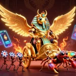Engage with the thrilling world of kiesels as a vibrant scarab beetle commands a casino chariot.