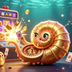 Experience the thrill of Debet with an ancient nautilus roulette wheel amid vibrant casino elements.