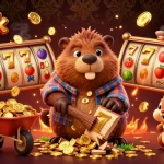 Experience the thrill of lolajack with vibrant slots and golden rewards in this dynamic casino scene.