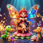 Engage with 88xx's vibrant casino theme featuring a butterfly queen amid gold coins and slot reels