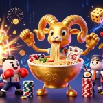Experience exciting gaming adventures at SKY88 with dynamic characters and vibrant casino elements.