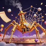 Engage with the excitement of sunwin 2026, where a steampunk spider captures dice in a web of casino fun.
