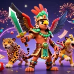 Join the excitement of betbdt with an Aztec-inspired lottery scene brimming with vibrant elements.