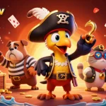 Experience thrilling action at luongsontv with 3D cartoon characters exploring treasure in a vibrant gambling scene.