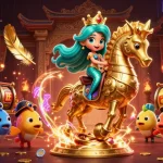 Experience shbet with a vibrant 3D illustration featuring a fantasy casino adventure.