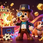 Play thrilling games at ALo789 while the detective discovers treasure in an exciting casino environment