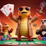 Experience thrilling action at FABET with our unique cartoon raptors and vibrant casino ambiance.