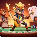 Experience thrilling gameplay at luongsontv in a vibrant casino scene with rock star characters.