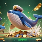 BL555 showcases a 3D whale captain breaching coins, surrounded by dolphins and game elements.