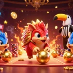 Experience exciting gameplay at jun88 with exciting pangolin characters and vibrant casino elements.