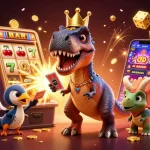 Experience thrilling wins with sc88ad as cartoon characters celebrate a casino jackpot explosion amidst dynamic gaming elements.