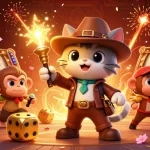 Discover winning strategies with Link vào Va88 in a vibrant casino adventure image filled with lucky symbols.