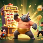 Experience the thrill of nhà cái vu88 with a vibrant 3D casino scene showcasing a beetle champion and dynamic gaming elements.
