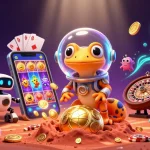 Engage in đăng ký dabet with vibrant 3D illustration showcasing exciting casino elements and alien characters.