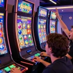 Pengalaman bermain slot Thailand di kasino online dengan pemain merayakan kemenangan besar.