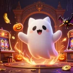 Experience the thrill of Red88 as a friendly ghost cat and bat companion explore a haunted casino.