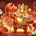 Engage with Alo 789's thrilling cockfighting scene featuring a lavish golden crab emperor.