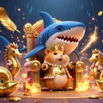 Engage with soi kèo nhà cái through a vibrant 3D illustration capturing a fierce hamster king on a megalodon throne surrounded by sports betting elements.