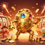 Experience thrilling wins at 13win with a vibrant 3D casino illustration that showcases slot gaming action.